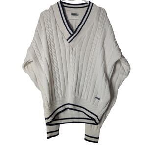 prince vintage cricket sweater sportswear mens medium 100% cotton